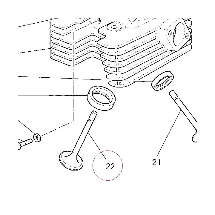 Intake valve 21010421A