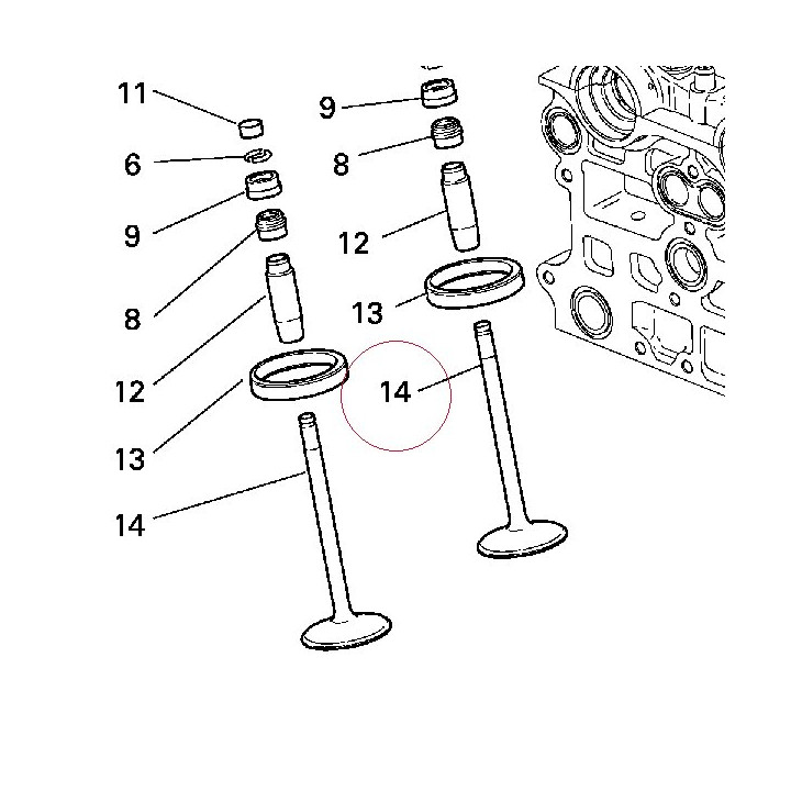 Intake valve 21010461A