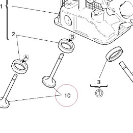 Intake valve 21010471B