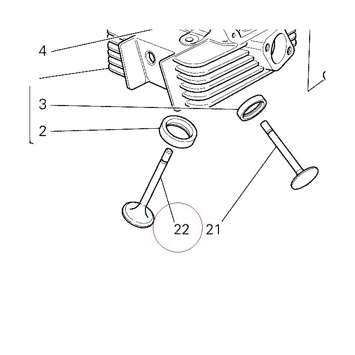 Intake valve 21010561A