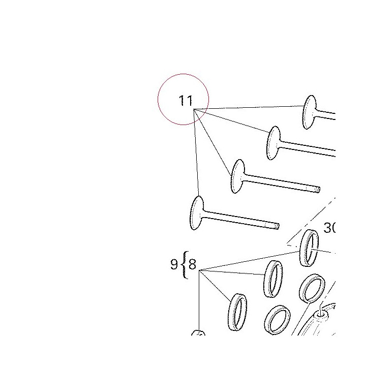Intake valve 21010711A