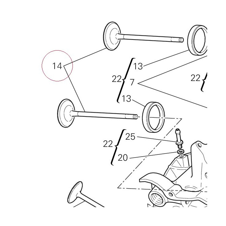 Intake valve 21010721A