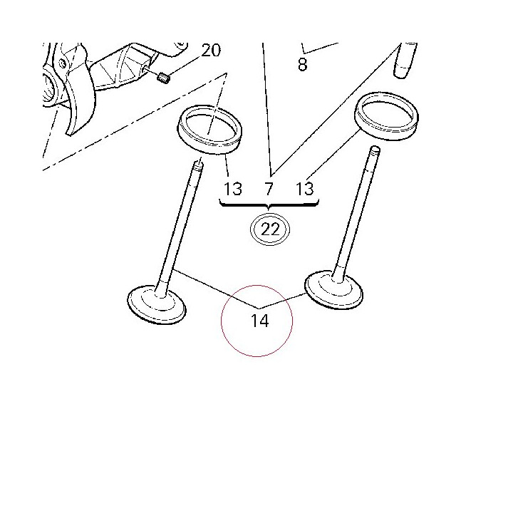 Intake valve 21010741C