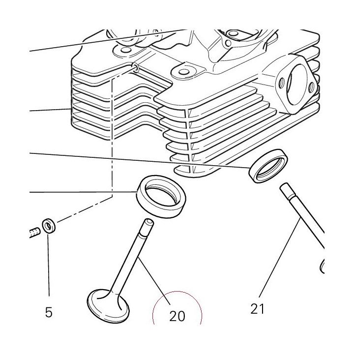 Intake valve 21010752B