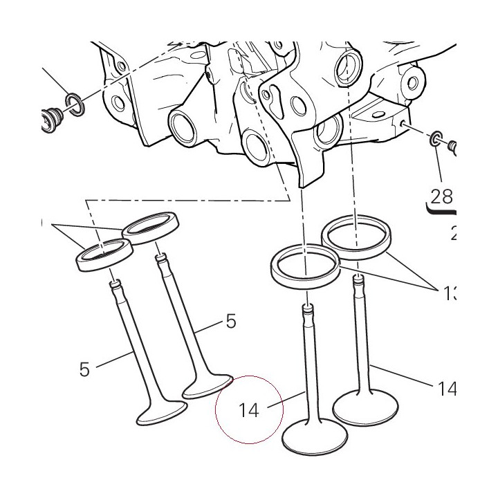 Intake valve 21010841C