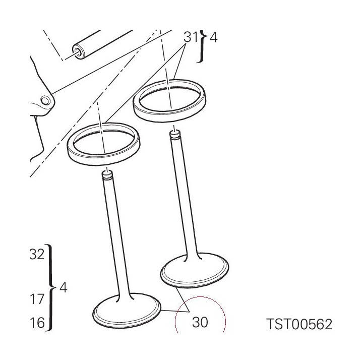 Intake valve 21011011B