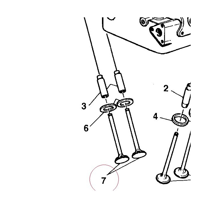 Exhaust valves set 21120041A