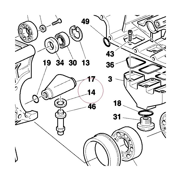 Aluminium gasket 1.0 mm 22032055A