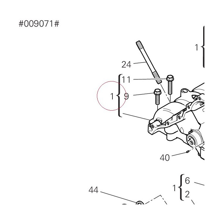 Complete half-crankcases pair 22513345C