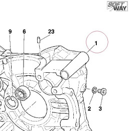 Complete half-crankcases pair 22521131B
