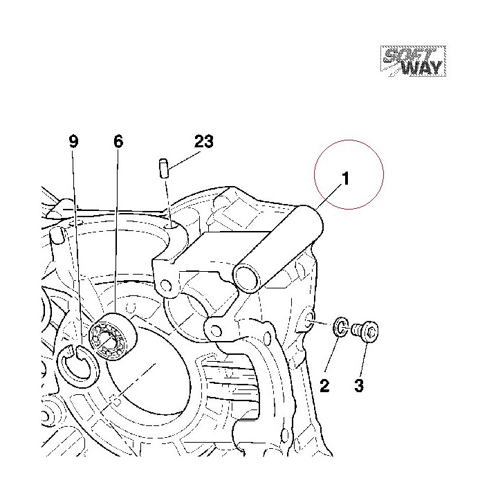 Complete half-crankcases pair 22521131B