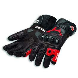 Gants en cuir noir et rouge Speed Air C1