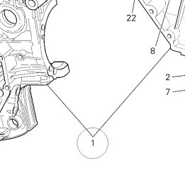 Complete half-crankcases pair 22521754B