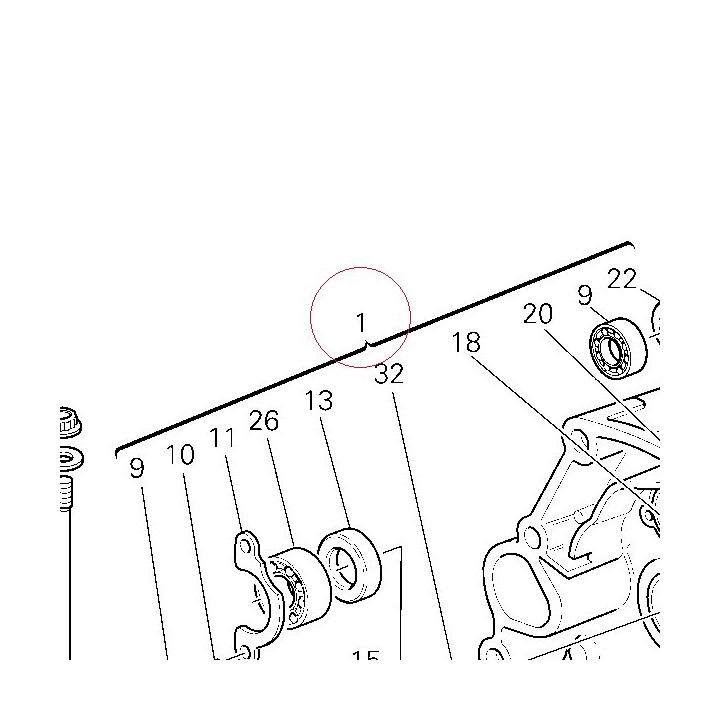 Complete half-crankcases pair 22521962A