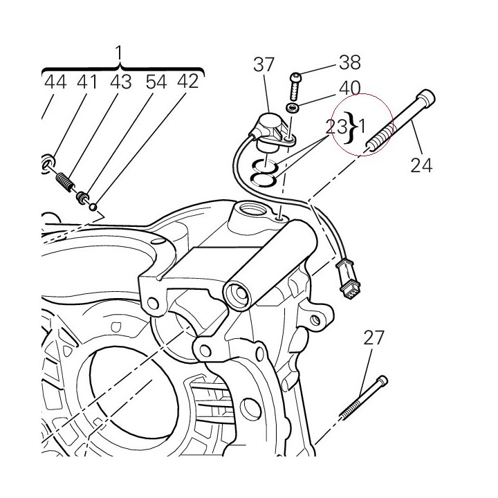 Complete half-crankcases pair 22522453E