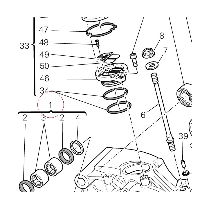 Complete half-crankcases pair 22522643E