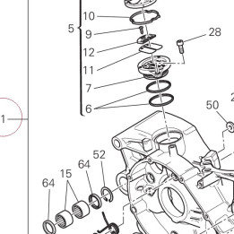 Complete half-crankcases pair 22522982E