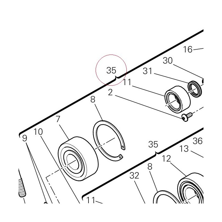 Complete half-crankcases pair 22523021B