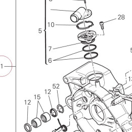 Complete half-crankcases pair 22523111D
