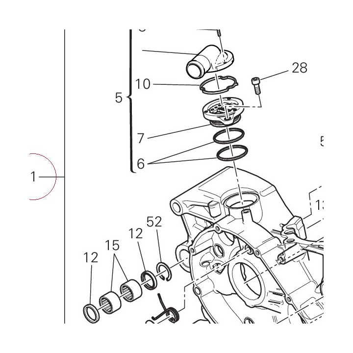 Complete half-crankcases pair 22523112D