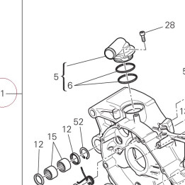 Complete half-crankcases pair 22523113F