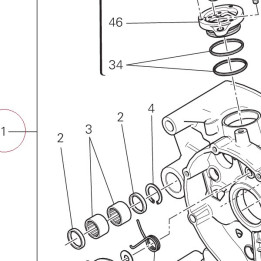 Complete half-crankcases pair 22523181A