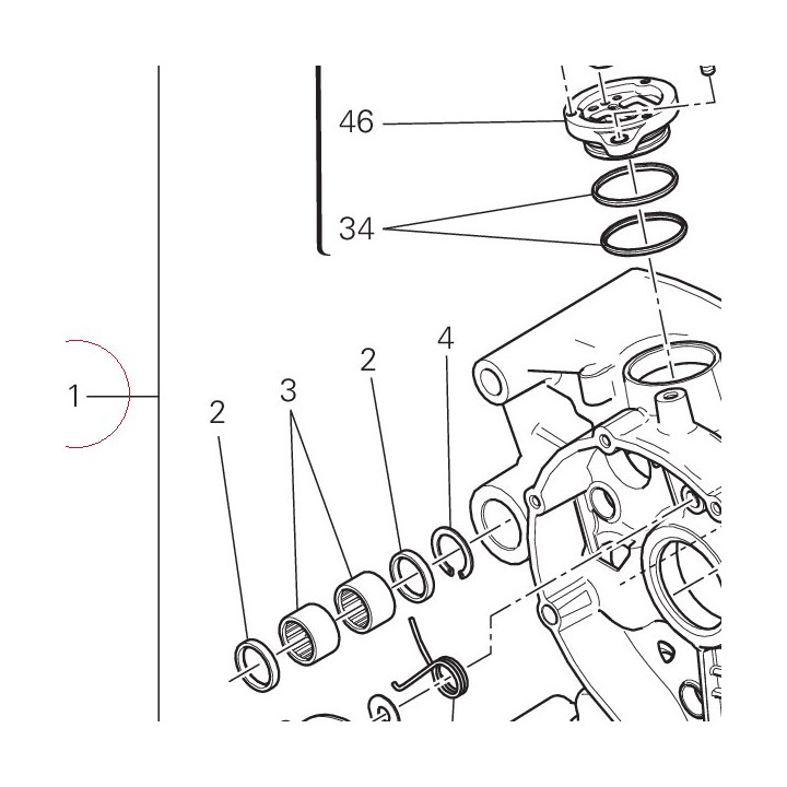 Complete half-crankcases pair 22523181A