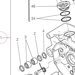 Complete half-crankcases pair 22523184B