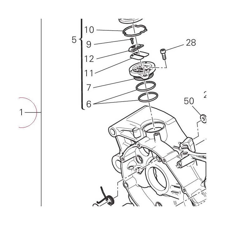 Complete half-crankcases pair 22523401D
