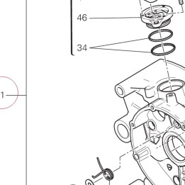Complete half-crankcases pair 22523434A