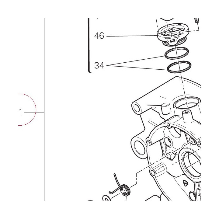 Complete half-crankcases pair 22523434A