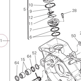 Complete half-crankcases pair 22523441B