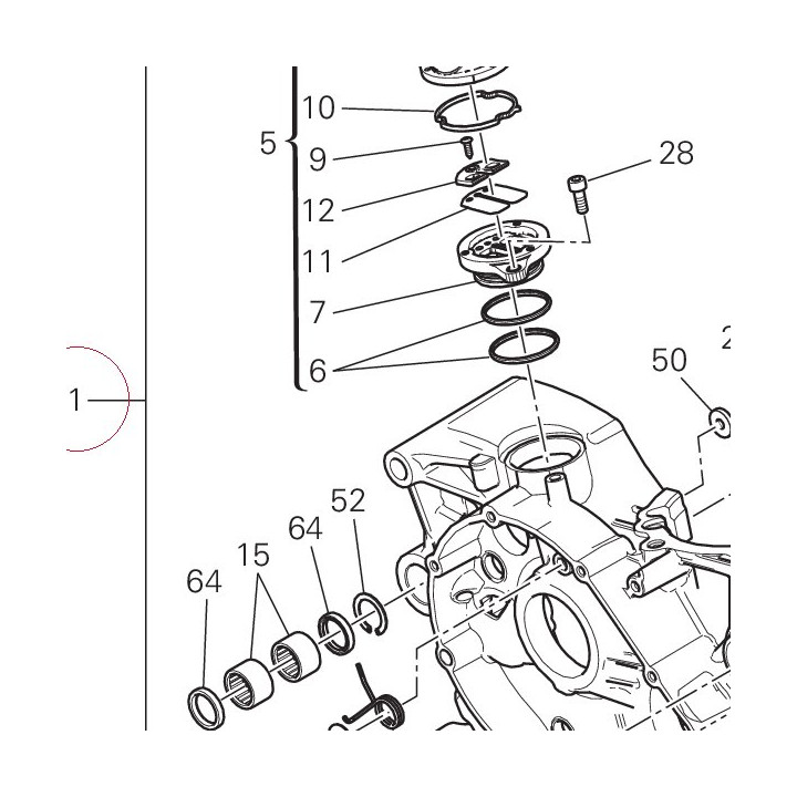 Complete half-crankcases pair 22523441B