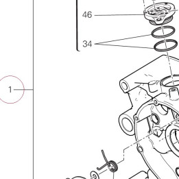 Complete half-crankcases pair 22523721A