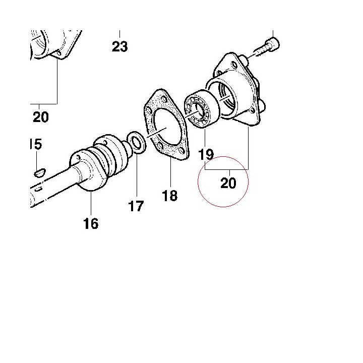 Cap with bearing 23520151BA