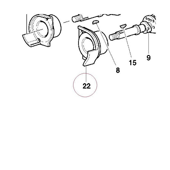 Front complete cap timing side 23520171AB