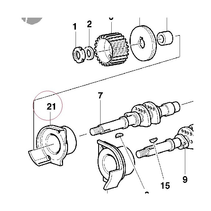 Rear complete cap timing side 23520181AB