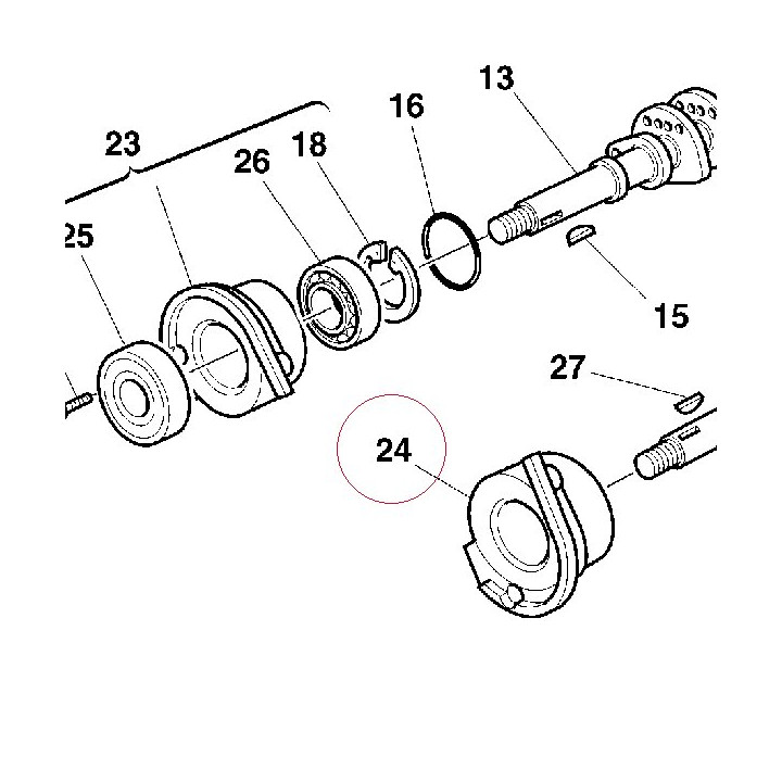 Front complete cap timing side 23520201A