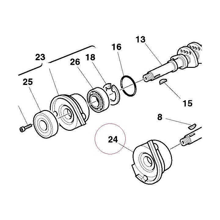 Front complete cap timing side 23520341A