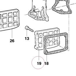 Exaust valve cover vertical 24010141AA