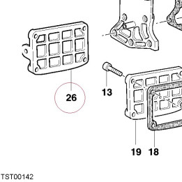Exaust valve cover horizontal 24010301A
