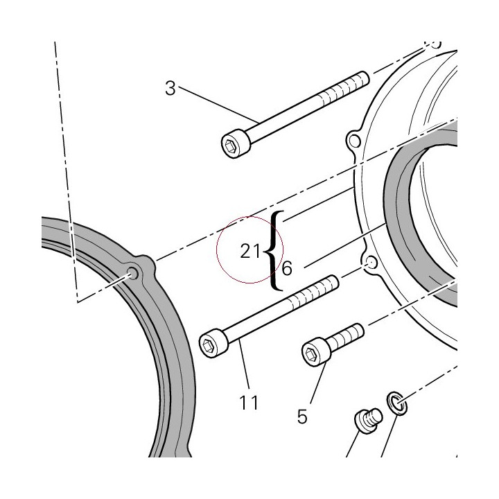 Cover clutch side black 24321151BE