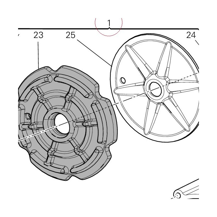 Cover clutch side black 24321251B