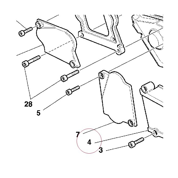 Horizontal timing belt cover 24510081AB