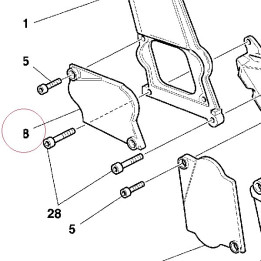 Vertical tensioner roller cover 24510091AB