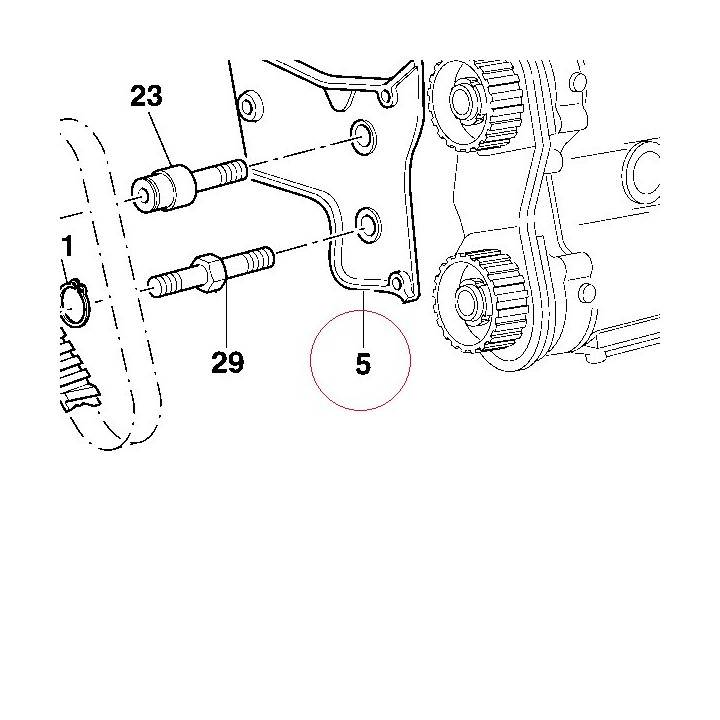 Horizontal belt internal cover 24510421A