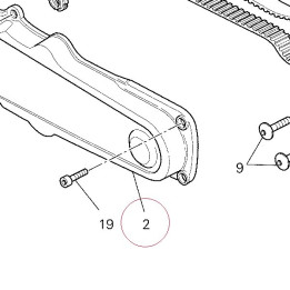 Horizontal timing belt cover 24510471AB