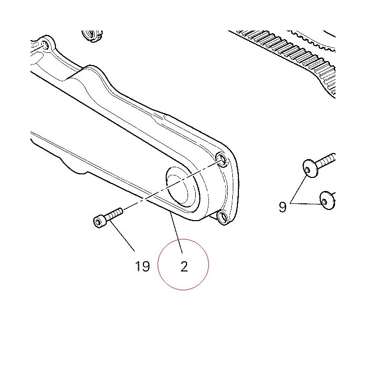 Horizontal timing belt cover 24510471AB