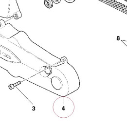 Horizontal timing belt cover 24510591AB
