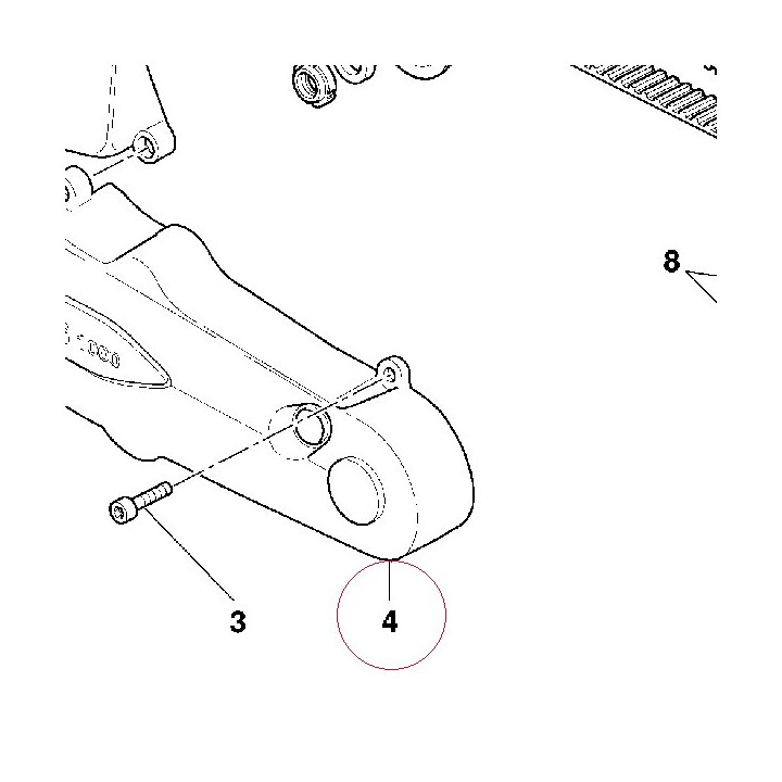 Horizontal timing belt cover 24510591AB